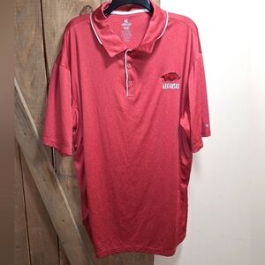 A Colosseum Arkansas Razorback Polo shirt in a mens size 1XT. EUC.